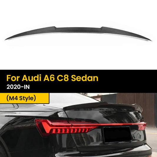 3x3 Weaved Carbon Fiber Spoiler For Audi A6 & S6 ( C8 )