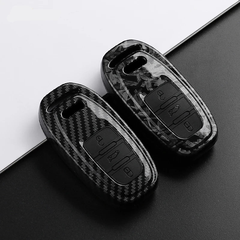 Carbon Fiber Key Fob Case For Audi