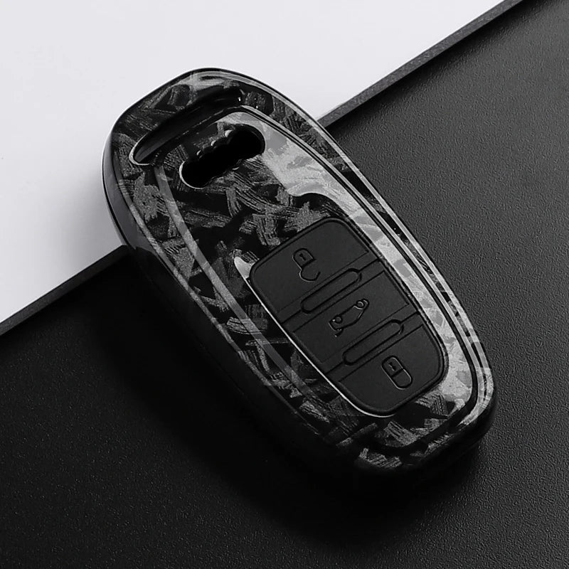 Carbon Fiber Key Fob Case For Audi